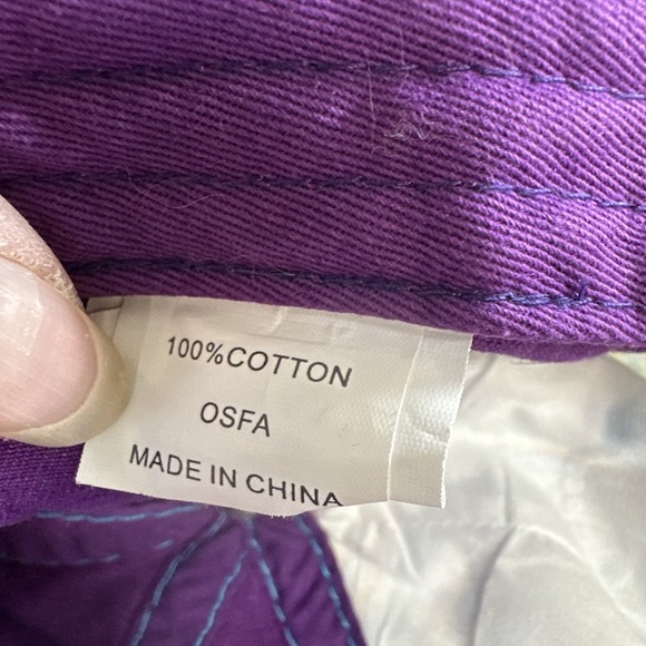 Disney Parks Mickey Mouse Youth Purple Blue Rhinestones Adjustable Ball Cap Hat - Picture 12 of 16